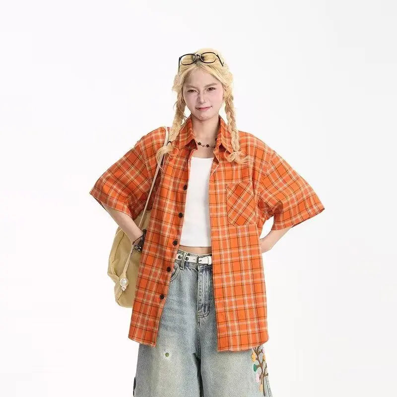 Men's Lazy Japanese Style Short Sleeved Shirt