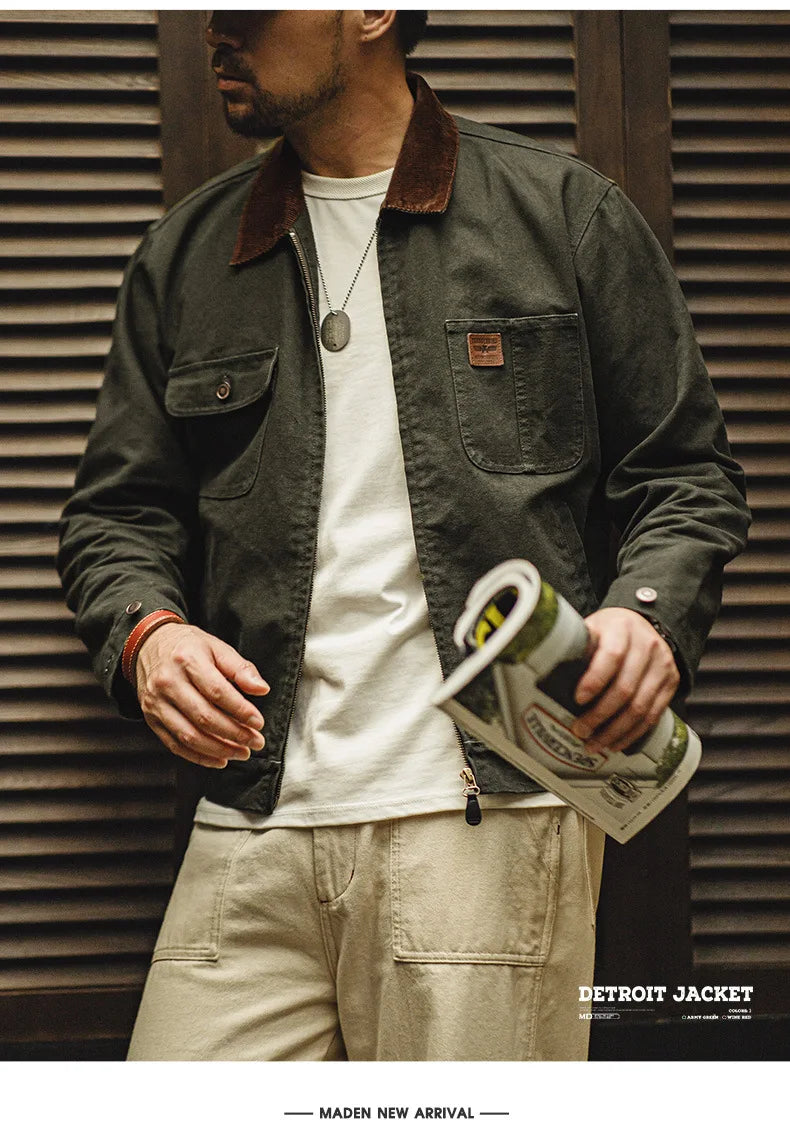 Maden Retro Corduroy Collar Heavyweight Detroit Jacket
