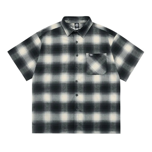 Chicano Style Plaid Short Sleeve Shirts