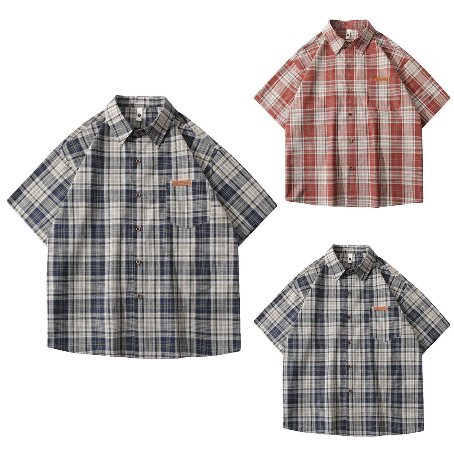 Men's Vintage Plaid Casual Shirts