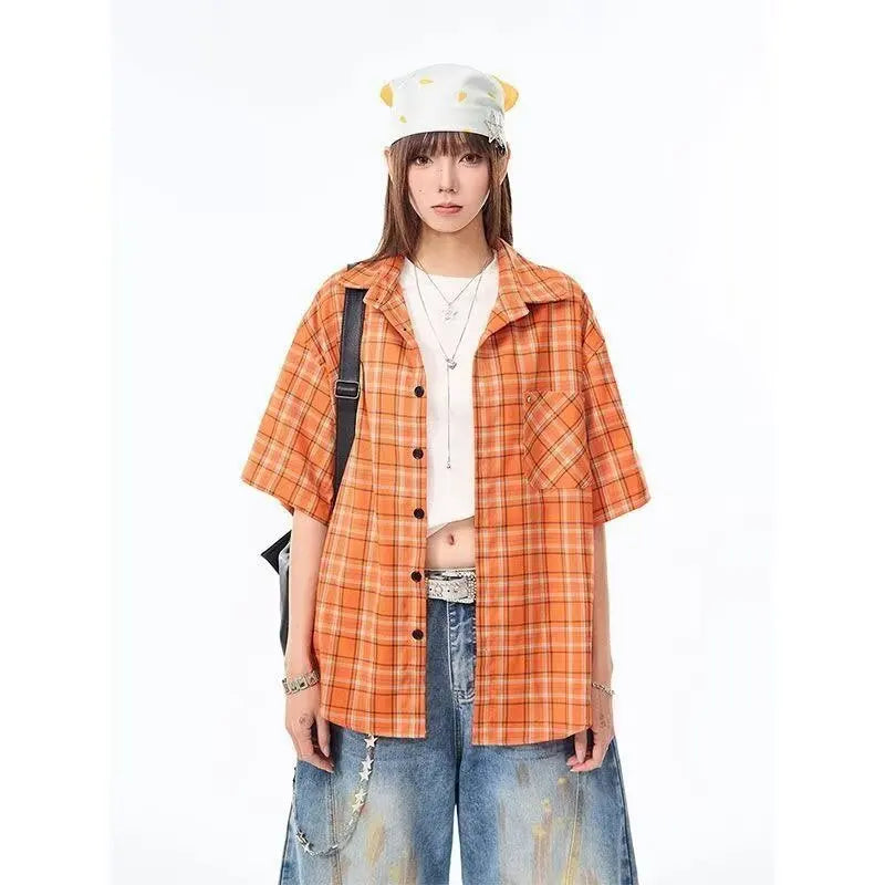 Men's Lazy Japanese Style Short Sleeved Shirt