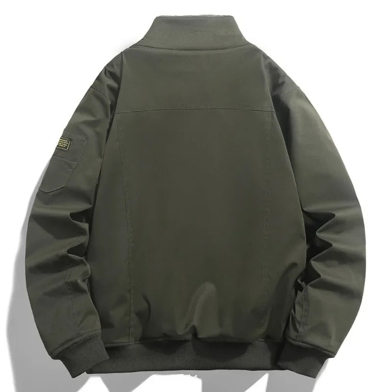 Winter Men Fluffy Collar Fleece Warm Casual Down Jacket