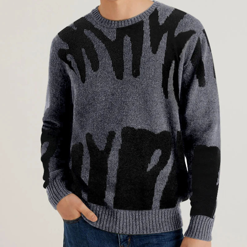 Vintage Y2K Casual Personality Hip-Hop Street Knit Sweater