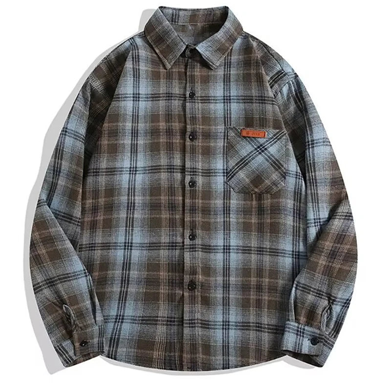 Cotton Men's Plaid Shirt