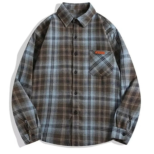Cotton Men's Plaid Shirt