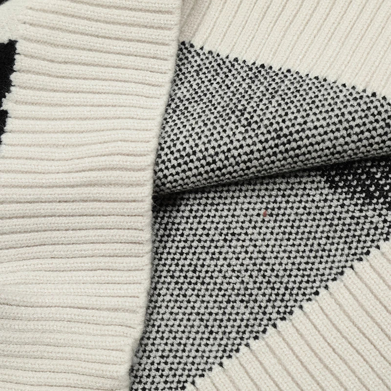 Retro Painting Skull Graphic Hip Hop Knitted Sweater