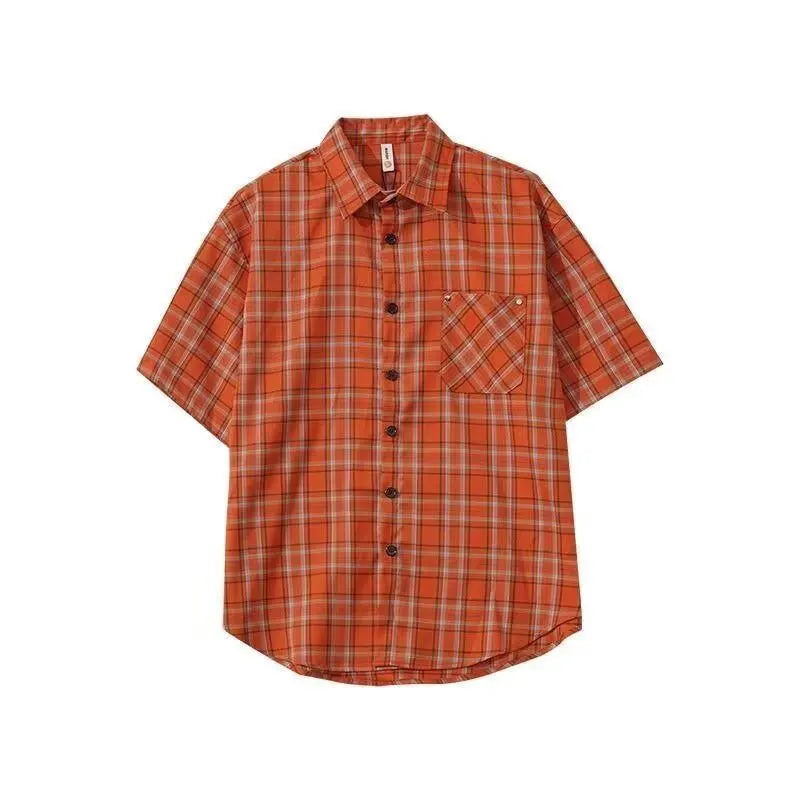 Men's Lazy Japanese Style Short Sleeved Shirt