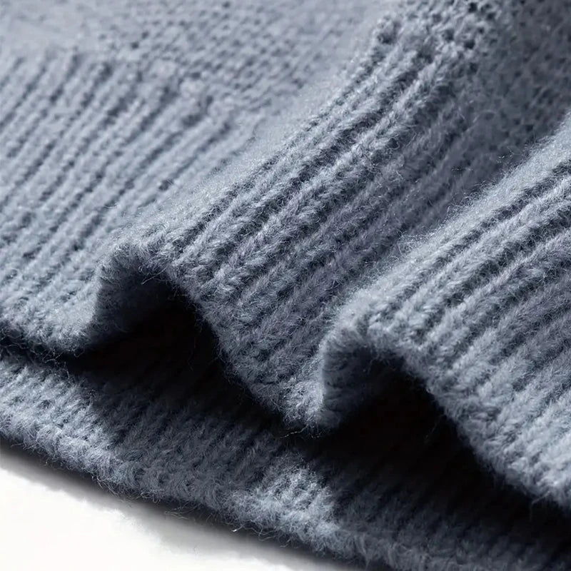 Retro Oversized Skeleton Bone Print Vintage Knitted Sweater