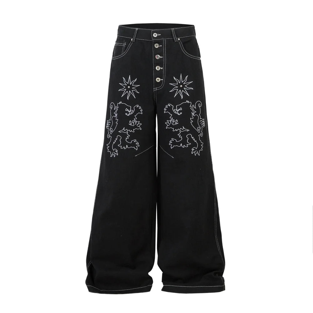 Retro Embroidery Jeans