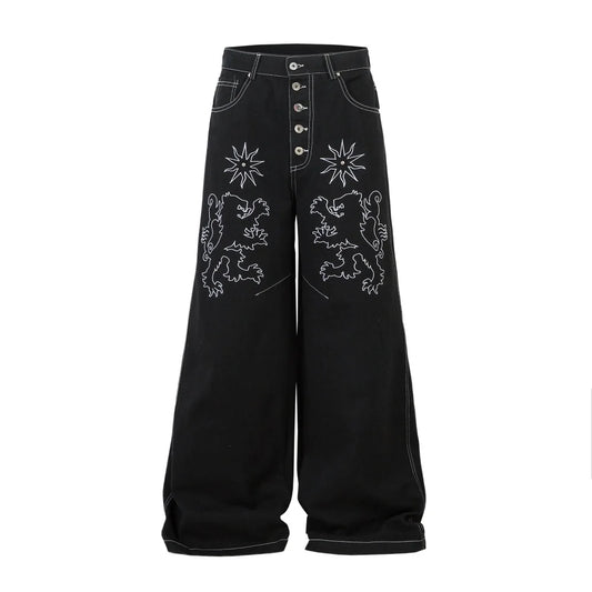 Retro Embroidery Jeans