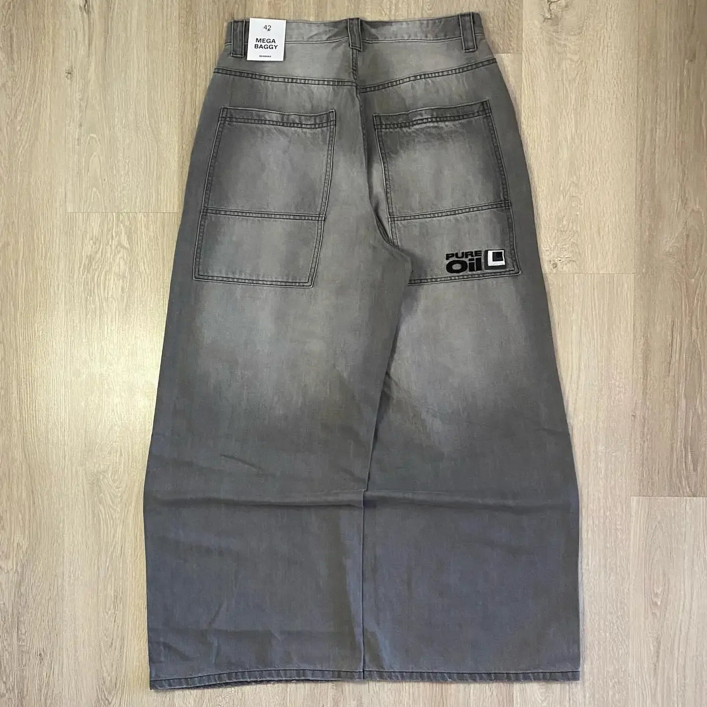 Y2K American New Pattern Embroidery Baggy Jeans